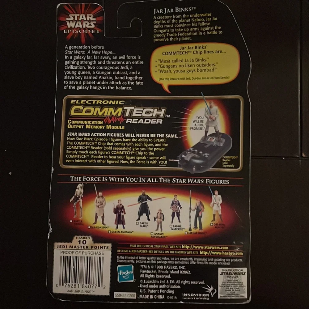 1998 Star Wars Episode 1 Action Figure Jar Jar Binks NEW Vintage Collectable - Picture 2 of 4
